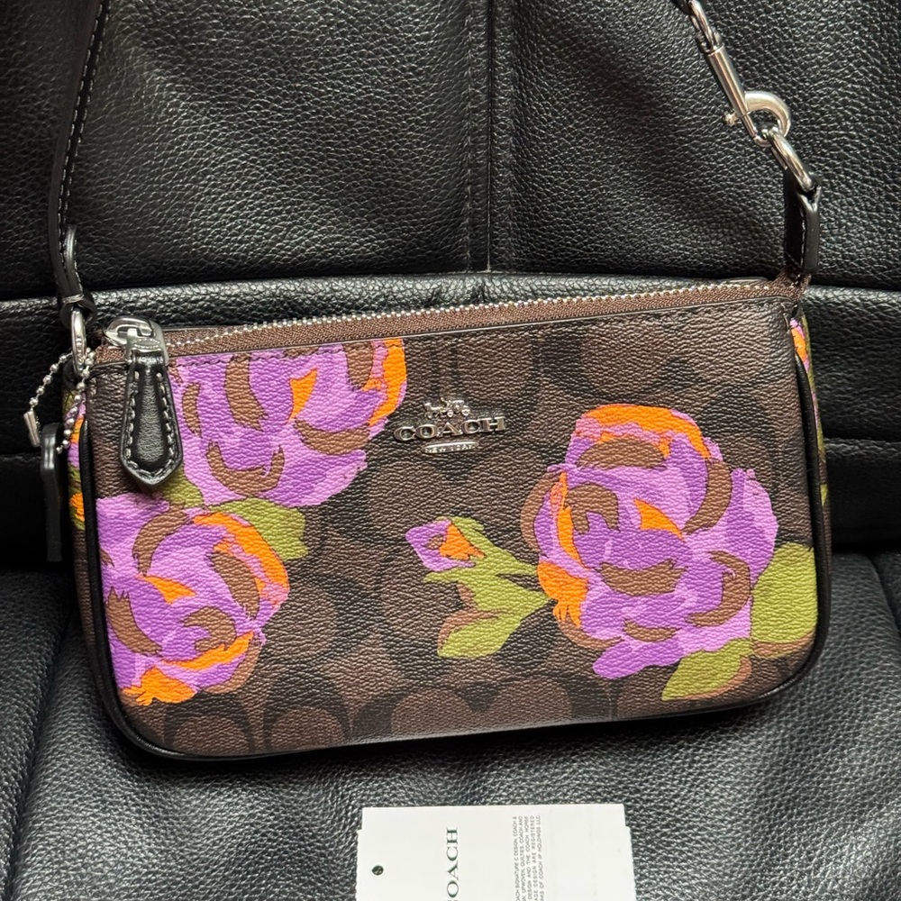 Coach Nolita 19 In Signature Canvas With Rose Print CL676